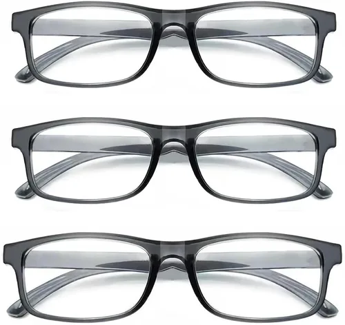 Vista 10 de Paquete de 3 lentes de lectura con bloqueo de luz azul, lentes de lectura para mujeres y hombres, filtro antirayos ultravioleta/reflejo, anteojos