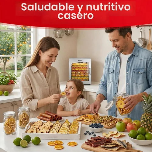 Vista 7 de Máquina deshidratadora de alimentos con 12 bandejas de acero Control de temperatura de 85 ° a 195 °F, potente 800 W, secadora de alimentos