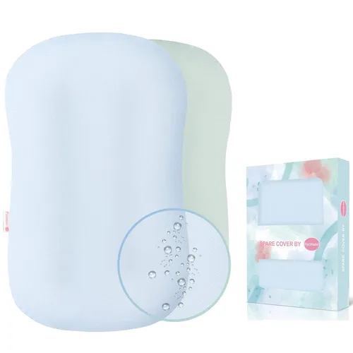 Vista 8 de Pucmaoci Fundas impermeables orgánicas para tumbonas de bebé 100% algodón orgánico Funda extraíble con forro impermeable Lavable a máquina