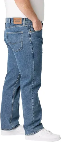 Vista 5 de Signature de Levi Strauss & Co. Gold Jeans Fit Flex - Jeans de ajuste relajado para hombre Índigo medio (elástico)