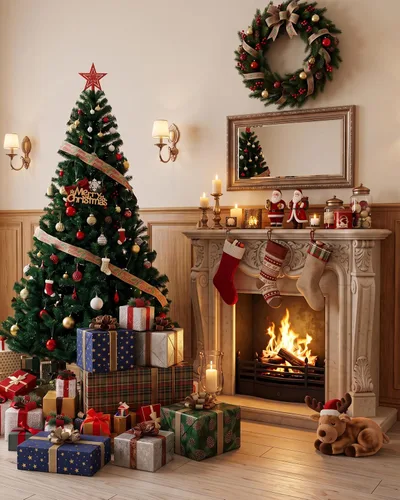 Vista 7 de Aptliton Árbol de Navidad artificial sin luz, 6.5 pies Verde