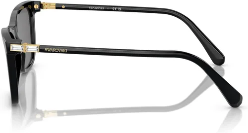 Vista 3 de Swarovski Women's Sk6004f Low Bridge Fit Rectangular Sunglasses