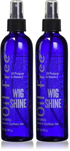 Vista 4 de Spray de brillo de peluca sin aceite de 2 onzas, brillo ligero y control de encrespamiento para pelucas, tejidos y cabello natural