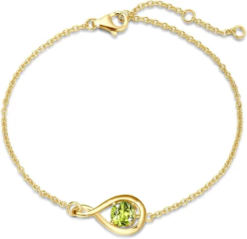 Vista 16 de FANCIME 925 Sterling Silver Infinity Birthstone Bracelets for Women abr-04