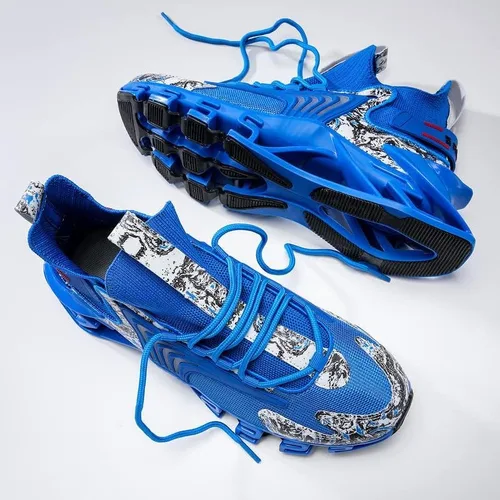 Vista 5 de Zapatos deportivos para hombre, zapatos para correr, para hombre, para correr, a la moda, atlético, baloncesto, caminar, casual, senderismo, negro