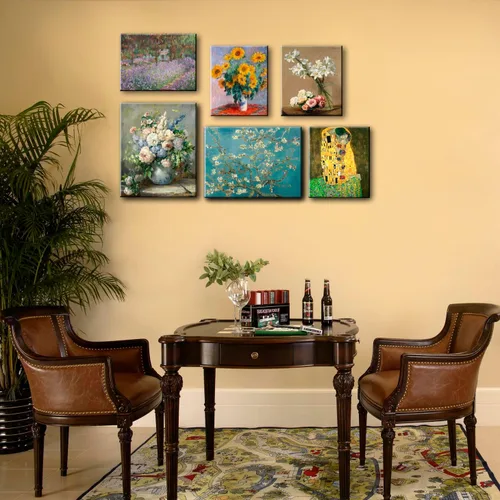 Vista 6 de msspart Almendro en flor por Vincent Van Gogh Pinturas al óleo reproducción, Impresión Giclee en lienzo Arte en pared para dormitorio, baño
