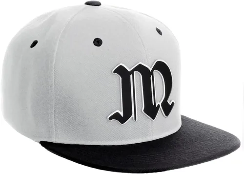 Vista 1554 de Daxton Gorra clásica con visera de billete plano con letras del alfabeto inglés antiguo de la A a la Z