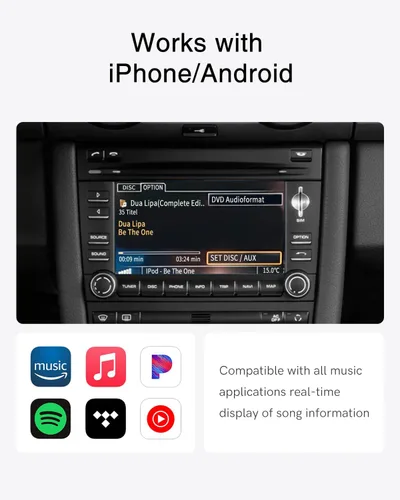 Vista 2 de Adaptador Bluetooth para Porsche PCM3.0, receptor Bluetooth iPod Compatible con Porsche Cayenne, 911, Boxster S y Cayman PCM3.0; audio aptX HD