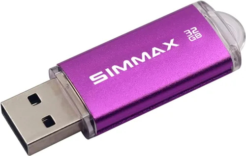 Vista 3 de SIMMAX Memory Stick 32GB USB 2.0 Unidades Flash Thumb Drive Pen Drive (32GB Morado)