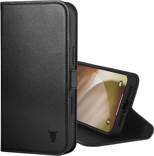 Vista 14 de TORRO Funda de cuero compatible con iPhone 17 de 6.3 pulgadas 2025, funda de piel prémium con función atril y ranuras para tarjetas