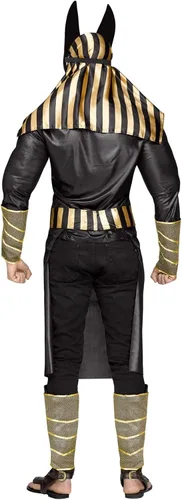 Vista 2 de Fun World Disfraz de Anubis para hombre, negro, STD. Hasta 6 pies200 libras., Negro