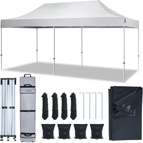 Vista 8 de AMERICAN PHOENIX Tienda de campaña con dosel de 10 x 20 pulgadas, portátil, instantánea, comercial, resistente, para exteriores, refugio, tienda