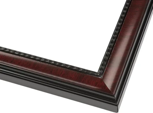 Vista 3 de Marco de fotos de madera real marrón de 5 x 5 pulgadas de ancho de 1.25 pulgadas Profundidad del marco interior de 0.5 pulgadas Marco de fotos