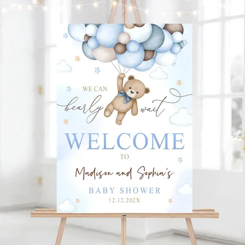 Vista 9 de Letrero personalizado de flores silvestres para baby shower, letrero de bienvenida para baby shower, decoración de fiesta de plástico con estacas