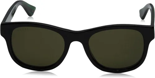 Vista 2 de Gucci GG0003S 002 Gg0003s lentes de sol cuadrados color negro brillante categoría 3 tamaño 52 NegroVerde