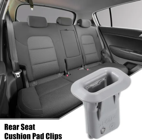Vista 2 de ACROPIX Juego de 4 clips de cojín de asiento trasero para Mercedes-Benz CLA - Gris