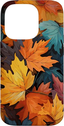 Vista 17 de Colorful Leaves Otoño y Otoño Tema, Otoño Color Funda para iPhone 17