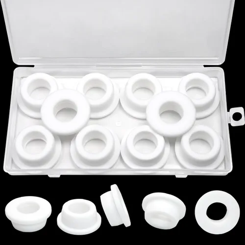 Vista 18 de EASYEAH 65 piezas de arandelas de goma con forma de sombrero de copa para cableado, kit surtido impermeable para alambres, arandelas de goma