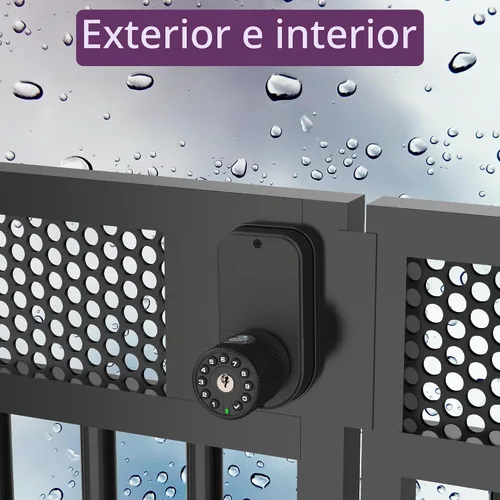 Vista 4 de BOTHSTAR Cerradura de perilla de puerta sin llave de doble cara con huellas dactilares y teclado, perilla inteligente con cilindros dobles