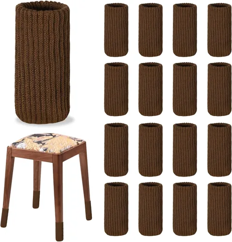 Vista 9 de 8 PCs Calcetines para Patas de Muebles - Calcetines Negros de Alta Elasticidad para Muebles, Protectores de Piso de Patas de Silla Tejidos, Juego