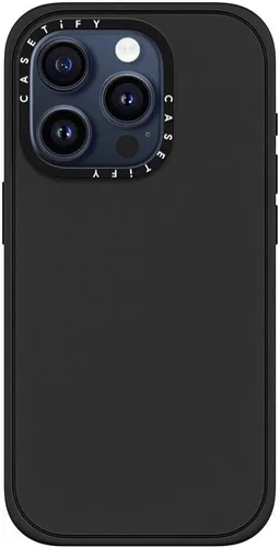 Vista 2 de CASETiFY Funda Impact para iPhone 15 Pro [4 veces probada contra caídas de grado militar, protección contra caídas de 8.2 pies] - negro mate 1.