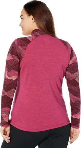 Vista 2 de Smartwool Capa base de lana merino térmica clásica para mujer talla grande cremallera de un cuarto ajuste delgado