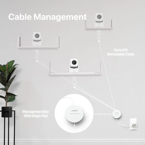 Vista 4 de Cámara de seguridad para el hogar WiFi de 2K con inclinación panorámica 360 HD 2.4GHz, monitores para bebés/mascotas, audio de 2 vías, noche de luz