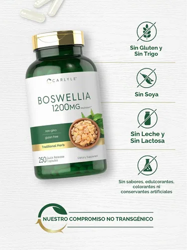 Vista 5 de Carlyle Boswellia Serrata Extracto Cápsulas 250