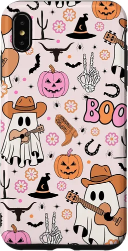 Vista 11 de Spooky Ghost Cowboy Cute Halloween Boo Western Retro Pastel Case for iPhone 17