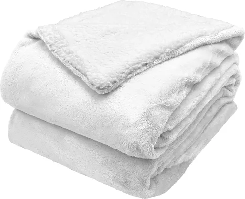 Vista 12 de Comfort Lab Manta reversible de franela Sherpa – Elegante manta mullida para sofá y decoración del hogar – Anti frisado no se desprende, acogedora