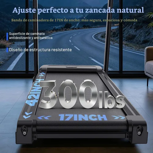 Vista 6 de Folding Treadmills for Home with 12% Auto Incline Walking Pad