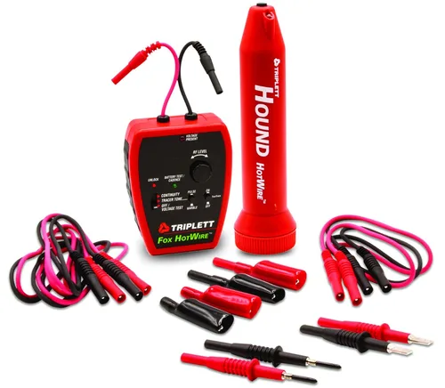Vista 7 de Triplett 3388 Fox & Hound HotWire Kit de Rastreo de Cables con Sonda y Tono de Cable Vivo con Sensibilidad Ajustable - Rastrea Cables de 0 ~ 250 VCA