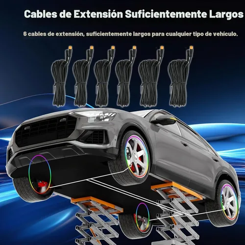 Vista 8 de Luces de rueda SUNPIE para camiones, luz de borde RGB secuencial universal de 15.5 pulgadas para automóvil - Luz de giro de ángulo amplio, luz