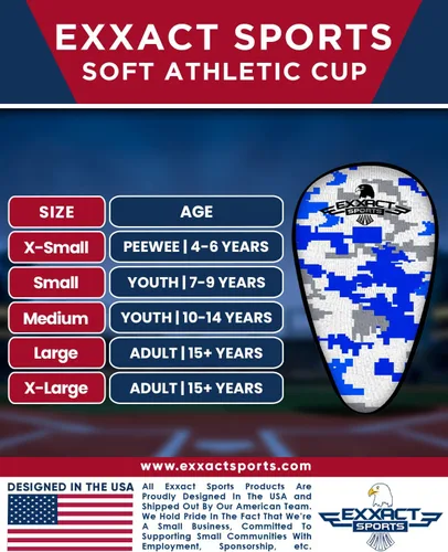 Vista 7 de Exxact Sports Copa atlética ligera para hombres y niños con borde suave comodidad para un apoyo superior, copa de béisbol para niños y jóvenes