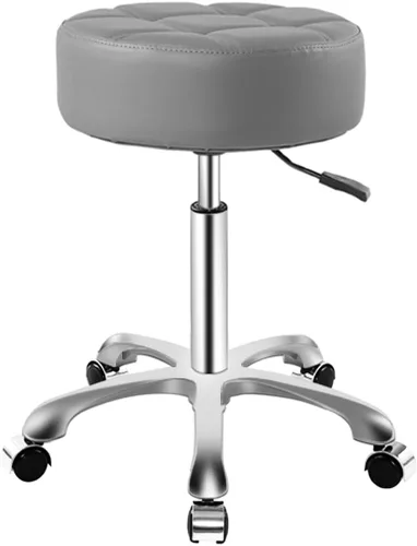 Vista 9 de Ainilaily Taburete con ruedas, cojín grueso resistente para esteticista, silla hidráulica para trabajo, médico, tatuaje, sala de oficina, (negro)