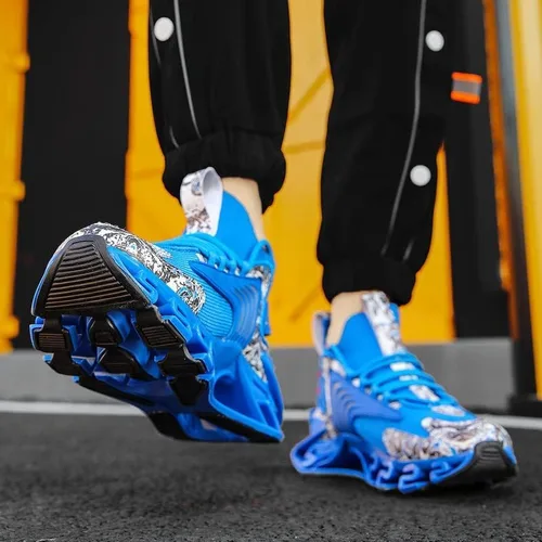 Vista 7 de Zapatos deportivos para hombre, zapatos para correr, para hombre, para correr, a la moda, atlético, baloncesto, caminar, casual, senderismo, negro