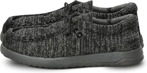 Vista 13 de Hurley - Mocasines elásticos con cordones para niños, zapatos de lona para niños y niñas - Cómodos, duraderos, elegantes - Zapatillas de moda