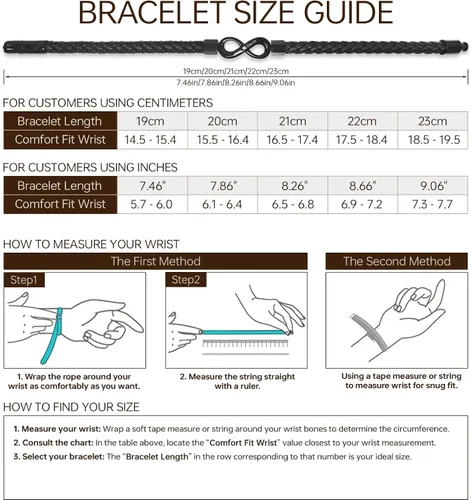 Vista 2 de Para mi hombre, pulsera de cuero personalizada de nombre dual infinito, pulsera trenzada de acero inoxidable personalizada con nombre para hombres