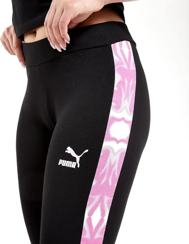 Vista 4 de PUMA Leggings de entrenamiento para mujer de cintura alta con estampado de mármol 78