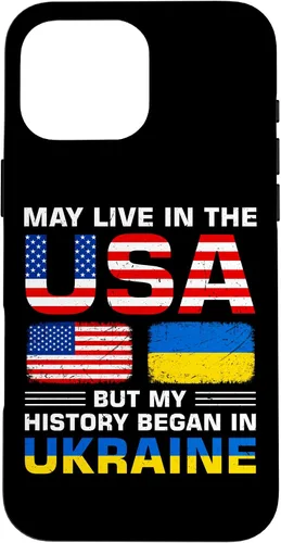 Vista 19 de Ukraine Flag America Flag Ukrainian Roots Case for iPhone 17