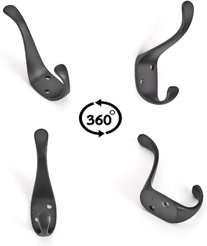 Vista 6 de Ambipolar Paquete de 10 ganchos elegantes para colgar abrigos, para colgar abrigos, percheros, bolsos, sombreros con tornillos