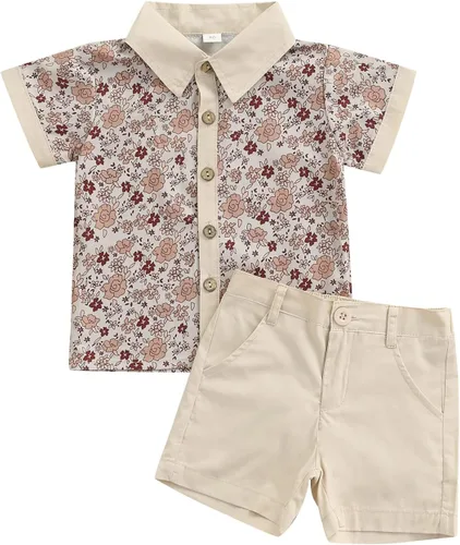 Vista 7 de MA&BABY Conjunto familiar de verano de 0 a 6 años a juego para hermanas, vestido de hermanas, camisa para hermano, lindo estampado floral