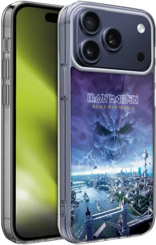 Vista 90 de Head Case Designs Funda de gel suave con licencia oficial de Iron Maiden Brave New World, compatible con Apple iPhone 7 Plus/iPhone 8 Plus Nuevo