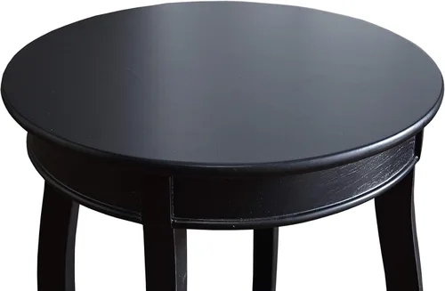 Vista 11 de Powell Mesa redonda para muebles con estante, color negro