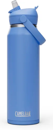 Vista 24 de CamelBak - Thrive - Botella de agua con tapa y pajilla, 20 onzas - Aislante de acero inoxidable, color negro