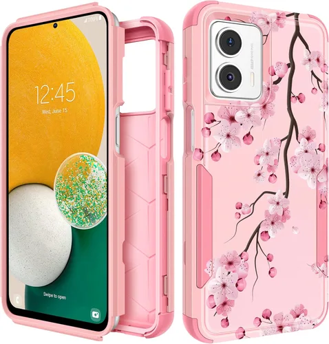 Vista 8 de Funda para teléfono para Motorola Moto G Stylus 5G 2023, diseño único femenino estético para adolescentes, kawaii, flor de ciruela, resistente