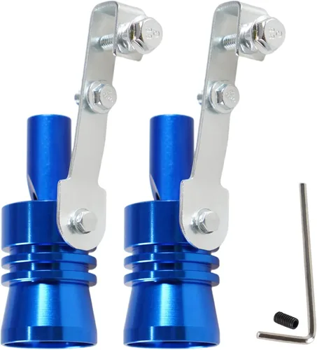 Vista 8 de Silbato universal negro para tubo de escape, simulador de sonido turbo, universal, silenciador, XL, 2 unidades, compatible con motocicleta, camión