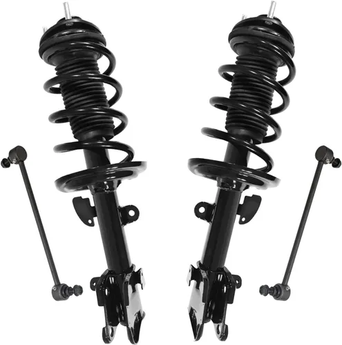 Vista 92 de Detroit Axle - Kit de 4 piezas RWD Puntales Delanteros Barras Estabilizadoras para Ford F-150 2021 2022 2023 2024, 2 Puntales con Resorte Helicoidal
