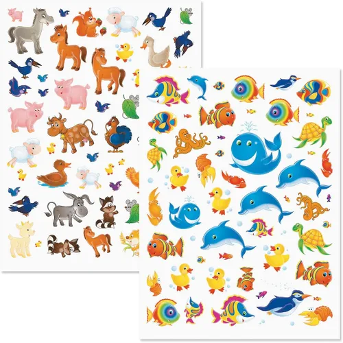 Vista 3 de Paquete económico de calcomanías de animales - Juego de 500 calcomanías