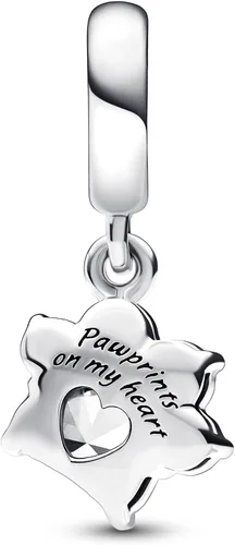 Vista 2 de PANDORA 792247C01 - Dije colgante con estampado de patas brillantes, Plata esterlina, Circonita cúbica